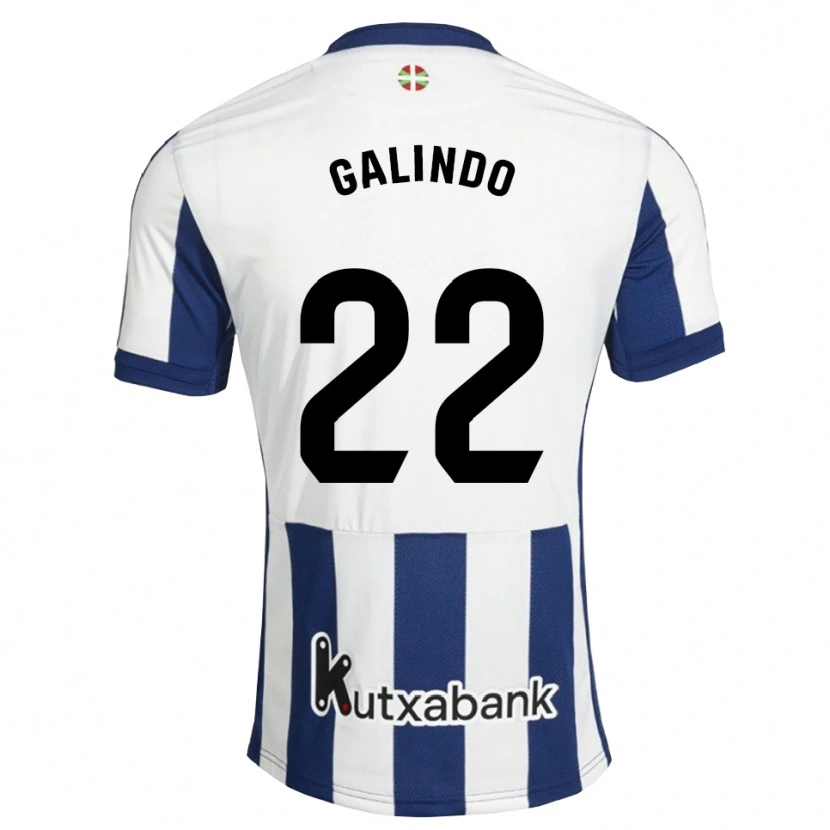 Danxen Bambino Maglia Iker Galindo #22 Navy Bianco Goldenrod Kit Gara Home 2026/27 Maglietta