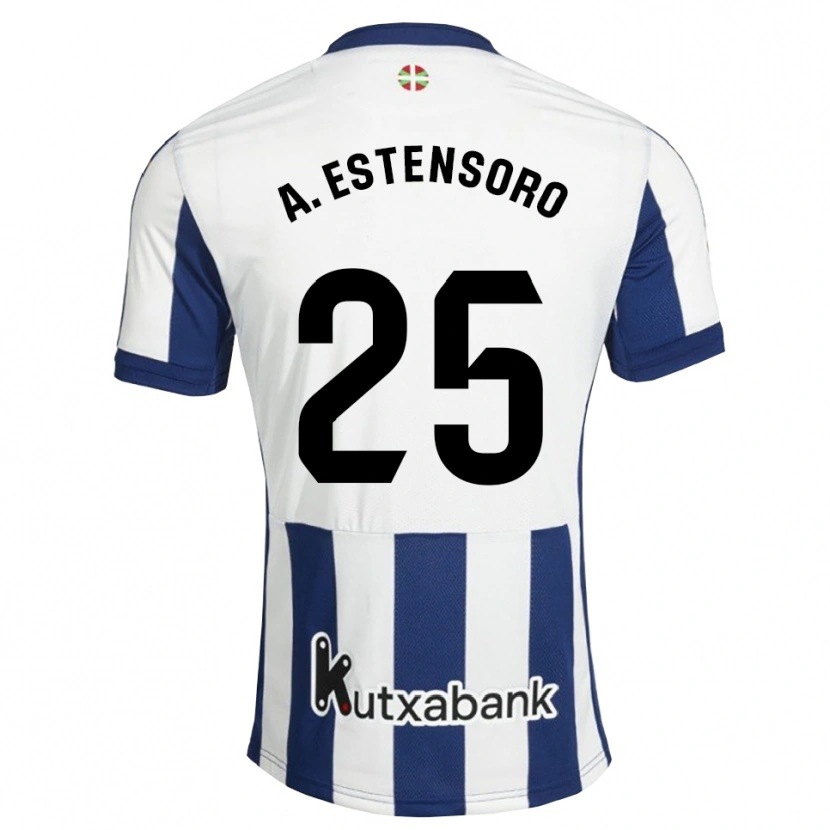Danxen Bambino Maglia Alazne Estensoro #25 Navy Bianco Goldenrod Kit Gara Home 2026/27 Maglietta