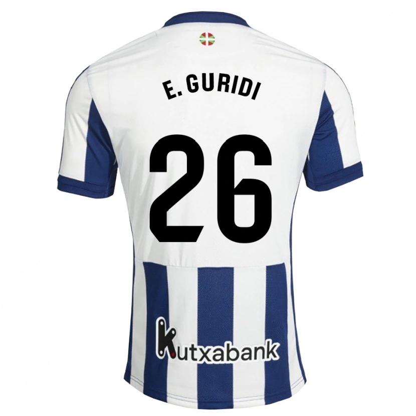 Danxen Bambino Maglia Elene Guridi Mesonero #26 Navy Bianco Goldenrod Kit Gara Home 2026/27 Maglietta