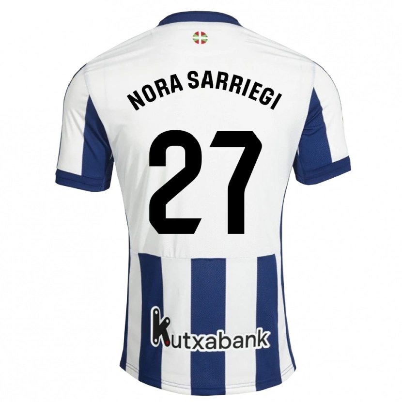 Danxen Bambino Maglia Nora Sarriegi Galdos #27 Navy Bianco Goldenrod Kit Gara Home 2026/27 Maglietta
