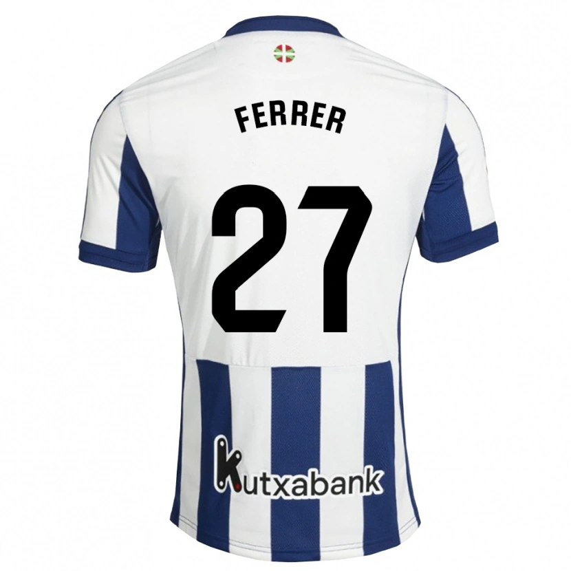 Danxen Bambino Maglia Iker Ferrer #27 Navy Bianco Goldenrod Kit Gara Home 2026/27 Maglietta