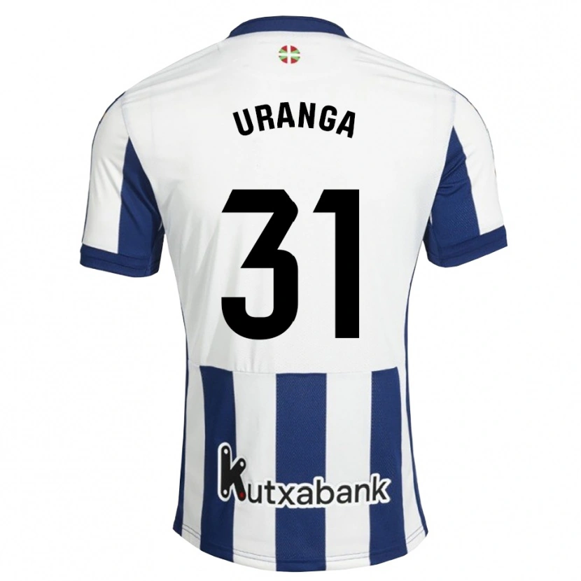 Danxen Bambino Maglia Haizea Uranga Agirre #31 Navy Bianco Goldenrod Kit Gara Home 2026/27 Maglietta