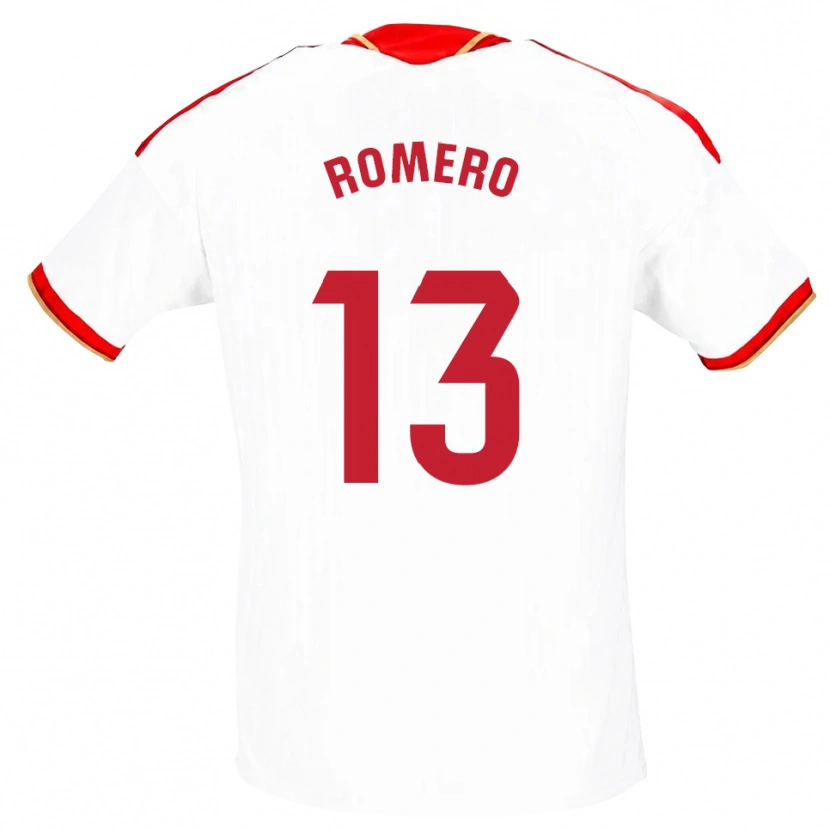 Danxen Bambino Maglia Rafael Romero #13 Bianco Rosso Kit Gara Home 2026/27 Maglietta