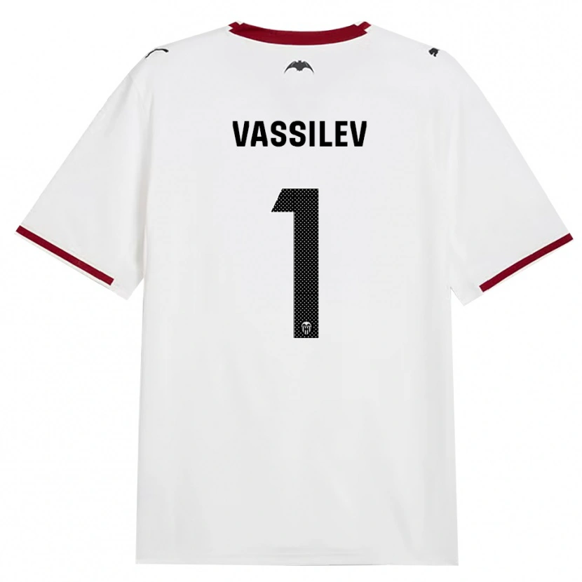 Danxen Bambino Maglia David Vassilev #1 Nero Bianco Rosso Giallo Kit Gara Home 2026/27 Maglietta