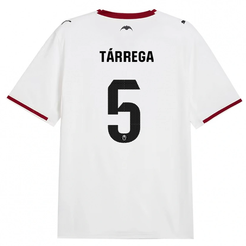 Danxen Bambino Maglia César Tárrega #5 Nero Bianco Rosso Giallo Kit Gara Home 2026/27 Maglietta