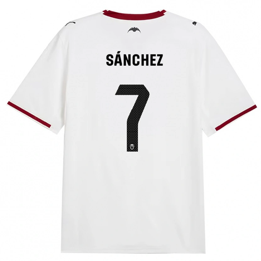 Danxen Bambino Maglia Dani Sánchez #7 Nero Bianco Rosso Giallo Kit Gara Home 2026/27 Maglietta