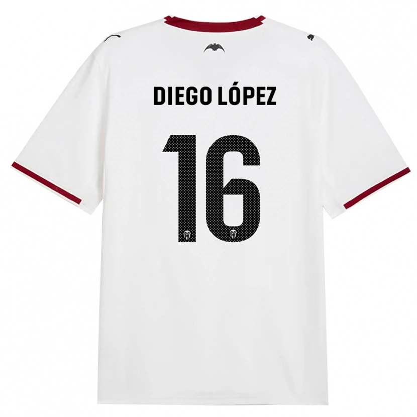 Danxen Bambino Maglia Diego López #16 Nero Bianco Rosso Giallo Kit Gara Home 2026/27 Maglietta