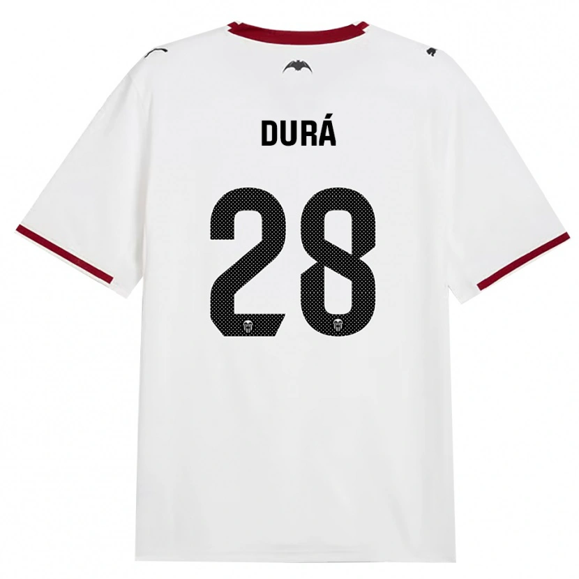 Danxen Bambino Maglia Jaume Durá #28 Nero Bianco Rosso Giallo Kit Gara Home 2026/27 Maglietta