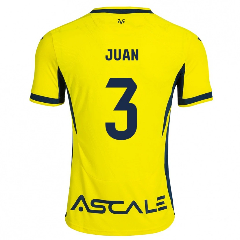 Danxen Bambino Maglia Sergi Juan #3 Giallo Nero Rosso Kit Gara Home 2026/27 Maglietta