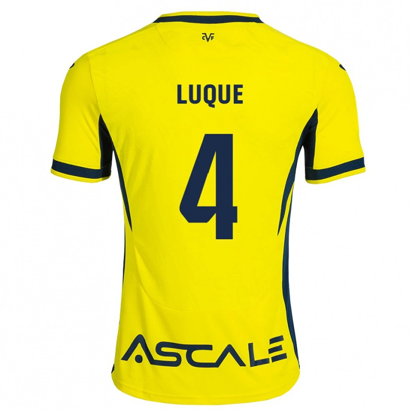 Danxen Bambino Maglia Pedro Luque #4 Giallo Nero Rosso Kit Gara Home 2026/27 Maglietta