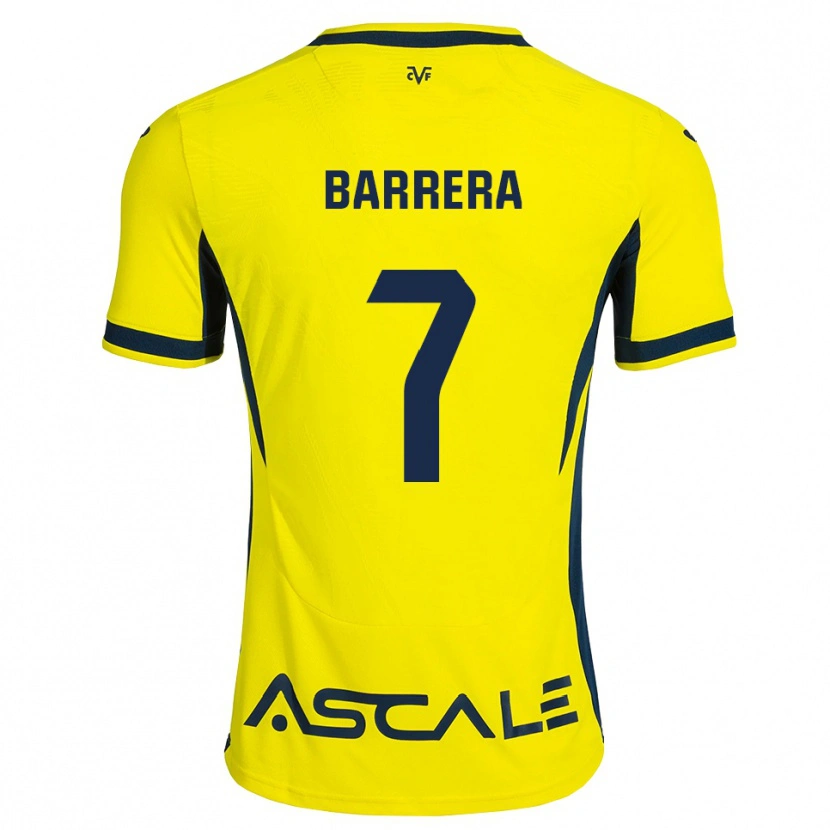 Danxen Bambino Maglia Sergio Barrera #7 Giallo Nero Rosso Kit Gara Home 2026/27 Maglietta