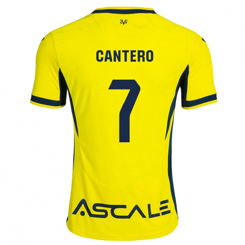 Danxen Bambino Maglia Dani Cantero #7 Giallo Nero Rosso Kit Gara Home 2026/27 Maglietta
