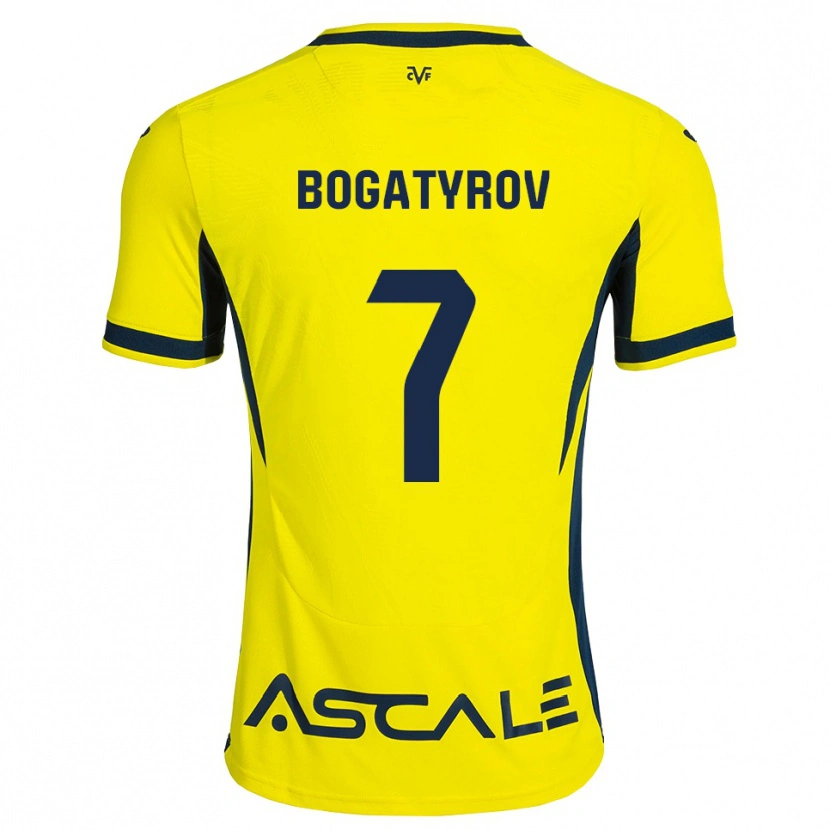 Danxen Bambino Maglia Vladyslav Bogatyrov #7 Giallo Nero Rosso Kit Gara Home 2026/27 Maglietta