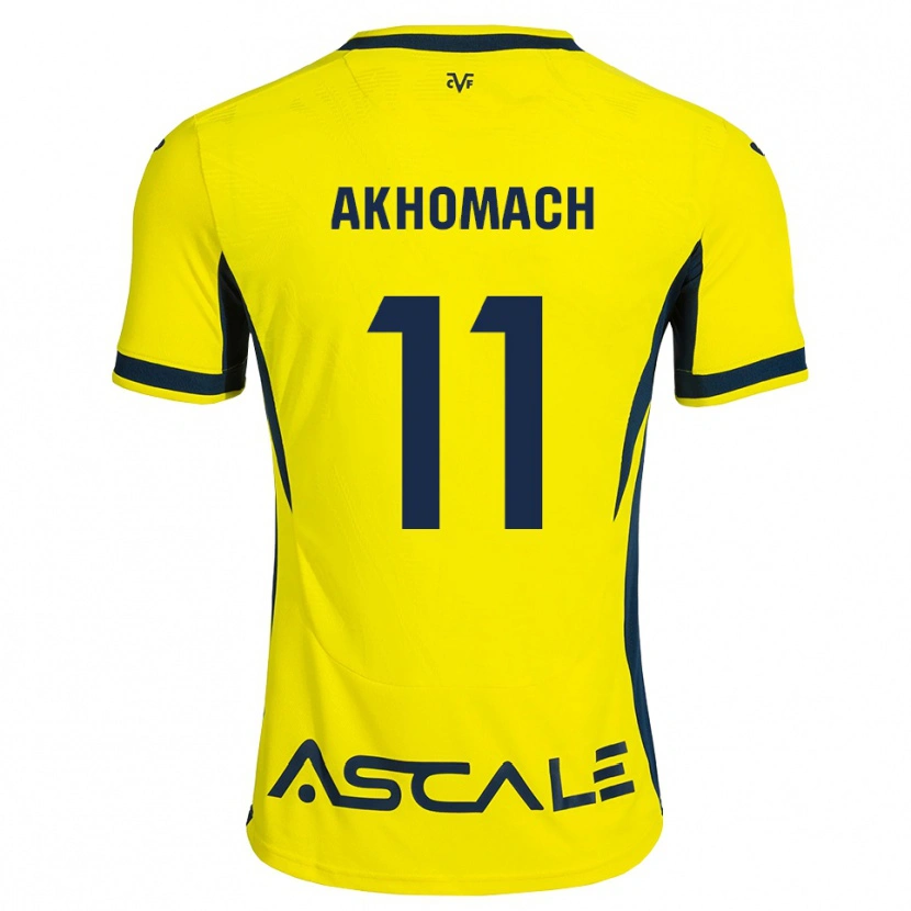 Danxen Bambino Maglia Ilias Akhomach #11 Giallo Nero Rosso Kit Gara Home 2026/27 Maglietta