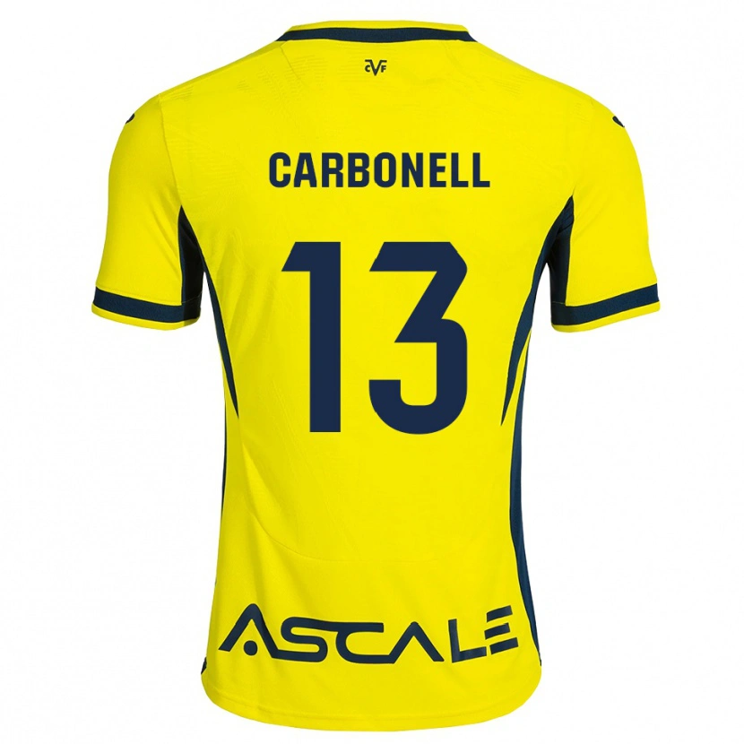 Danxen Bambino Maglia Carmen Carbonell #13 Giallo Nero Rosso Kit Gara Home 2026/27 Maglietta