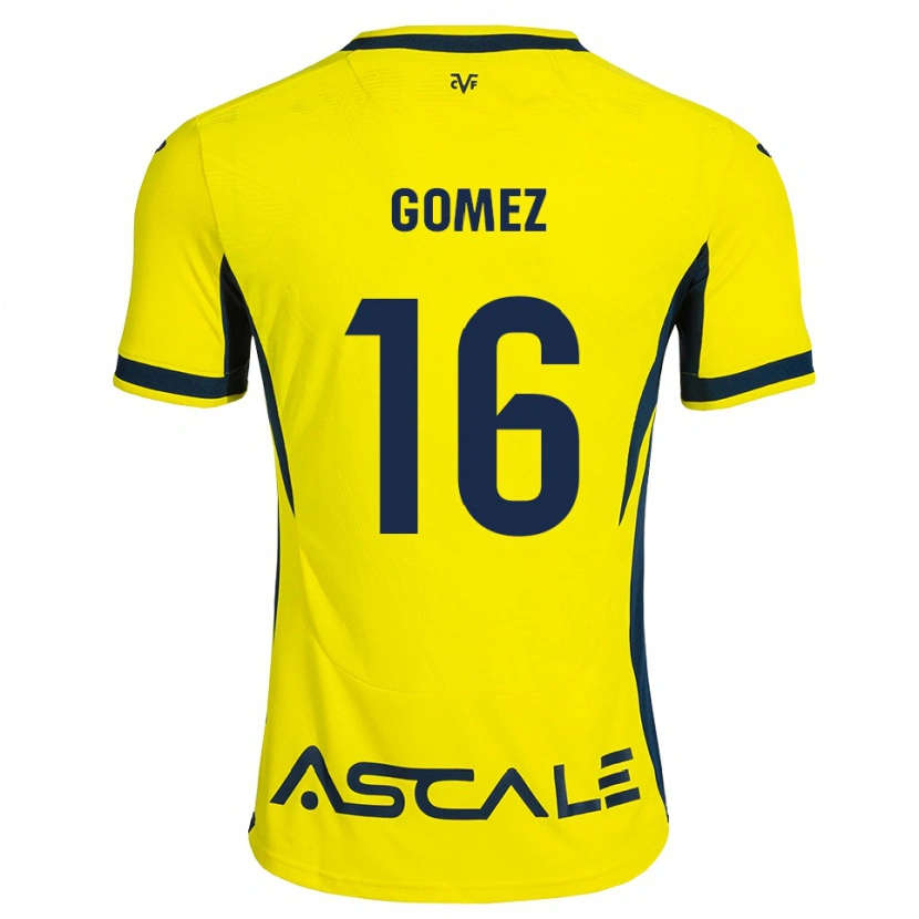 Danxen Bambino Maglia Queralt Gómez #16 Giallo Nero Rosso Kit Gara Home 2026/27 Maglietta
