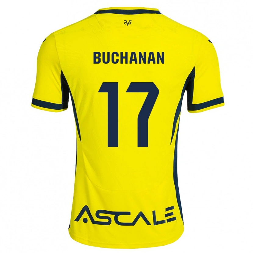 Danxen Bambino Maglia Tajon Buchanan #17 Giallo Nero Rosso Kit Gara Home 2026/27 Maglietta