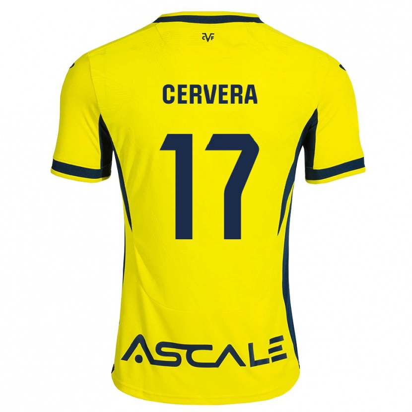 Danxen Bambino Maglia Mario Cervera #17 Giallo Nero Rosso Kit Gara Home 2026/27 Maglietta