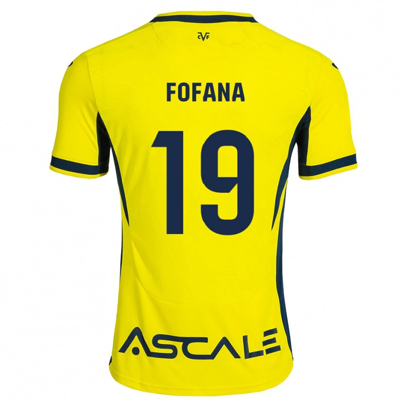 Danxen Bambino Maglia Douga Fofana #19 Giallo Nero Rosso Kit Gara Home 2026/27 Maglietta
