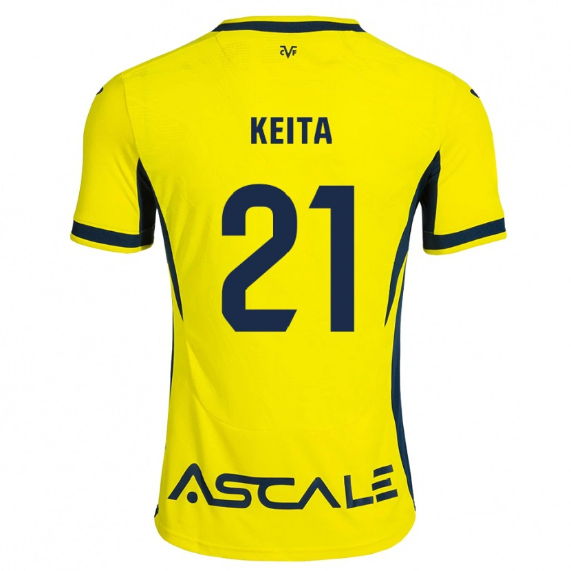 Danxen Bambino Maglia Manfa Keita #21 Giallo Nero Rosso Kit Gara Home 2026/27 Maglietta