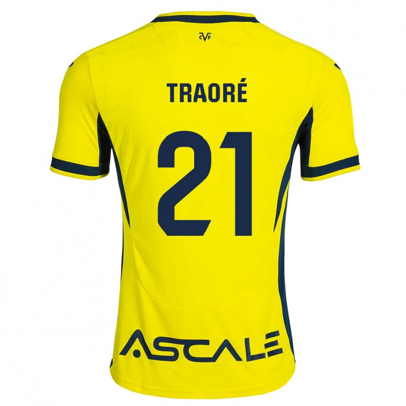 Danxen Bambino Maglia Moussa Traoré #21 Giallo Nero Rosso Kit Gara Home 2026/27 Maglietta