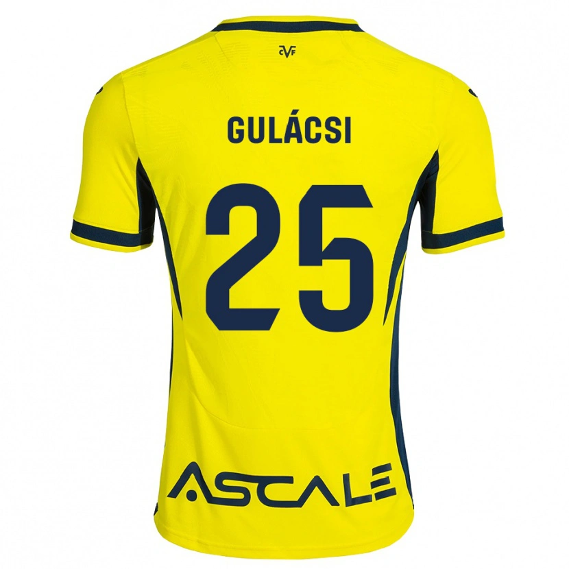Danxen Bambino Maglia Péter Gulácsi #25 Giallo Nero Rosso Kit Gara Home 2026/27 Maglietta