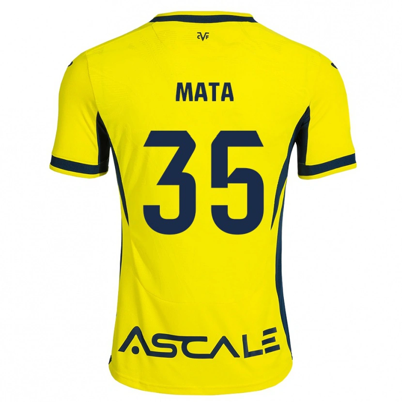 Danxen Bambino Maglia Jordi Mata #35 Giallo Nero Rosso Kit Gara Home 2026/27 Maglietta