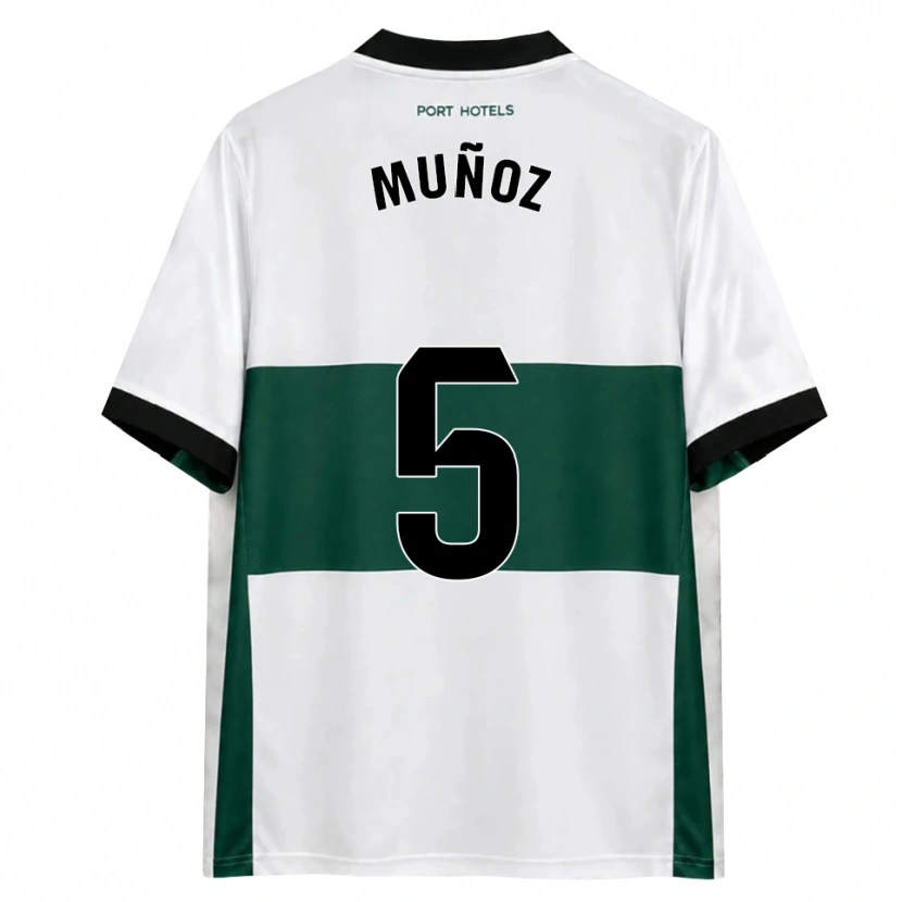 Danxen Bambino Maglia Ismael Muñoz #5 Verde Bianco Rosso Kit Gara Home 2026/27 Maglietta