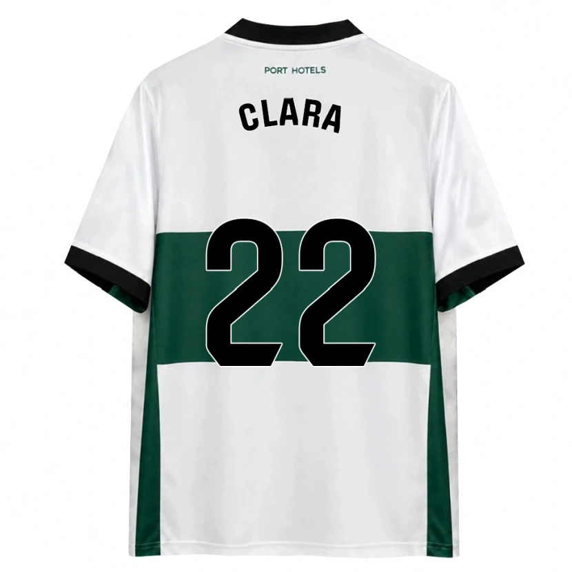 Danxen Bambino Maglia Clara Ferrer Gallego #22 Verde Bianco Rosso Kit Gara Home 2026/27 Maglietta
