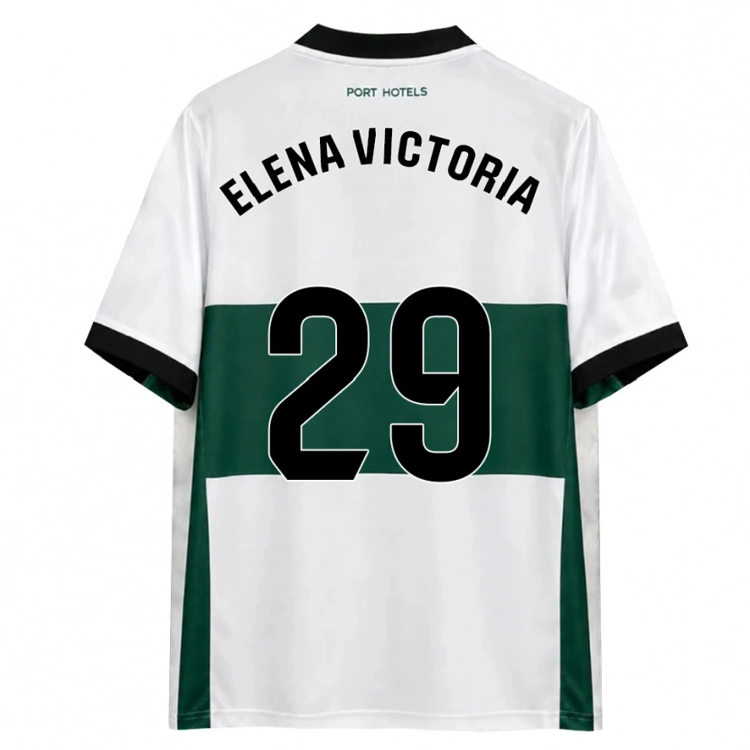 Danxen Bambino Maglia Elena Victoria Mas Berna #29 Verde Bianco Rosso Kit Gara Home 2026/27 Maglietta