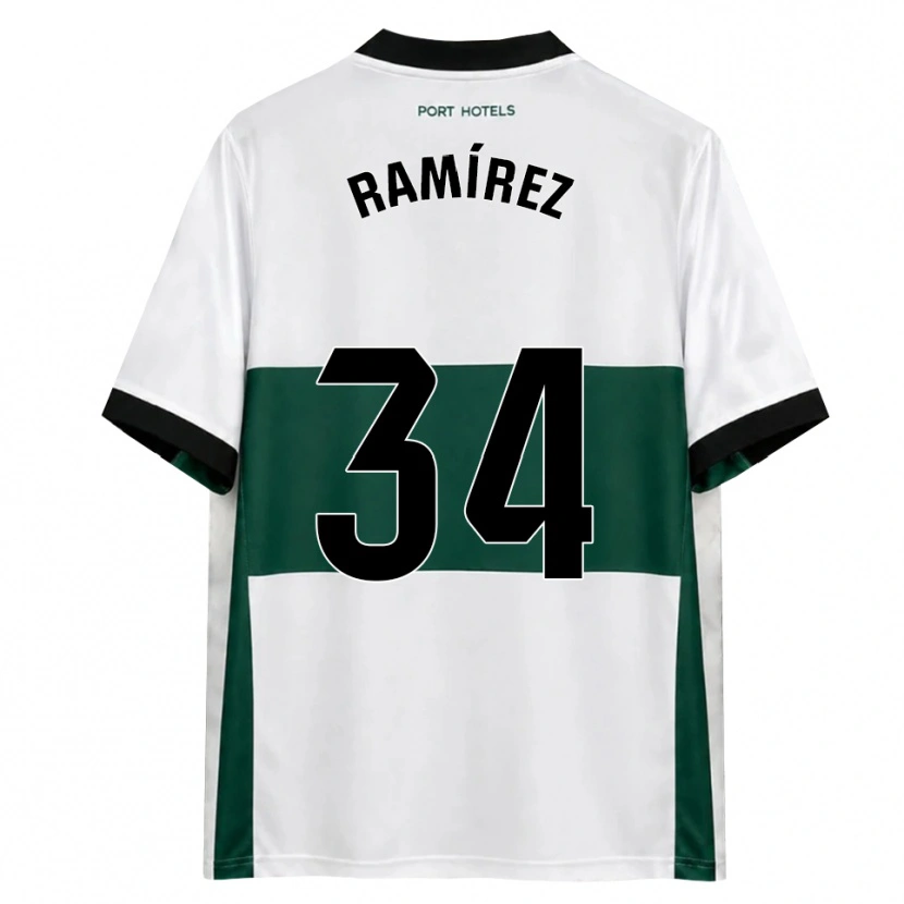 Danxen Bambino Maglia Jalmar Ramírez #34 Verde Bianco Rosso Kit Gara Home 2026/27 Maglietta