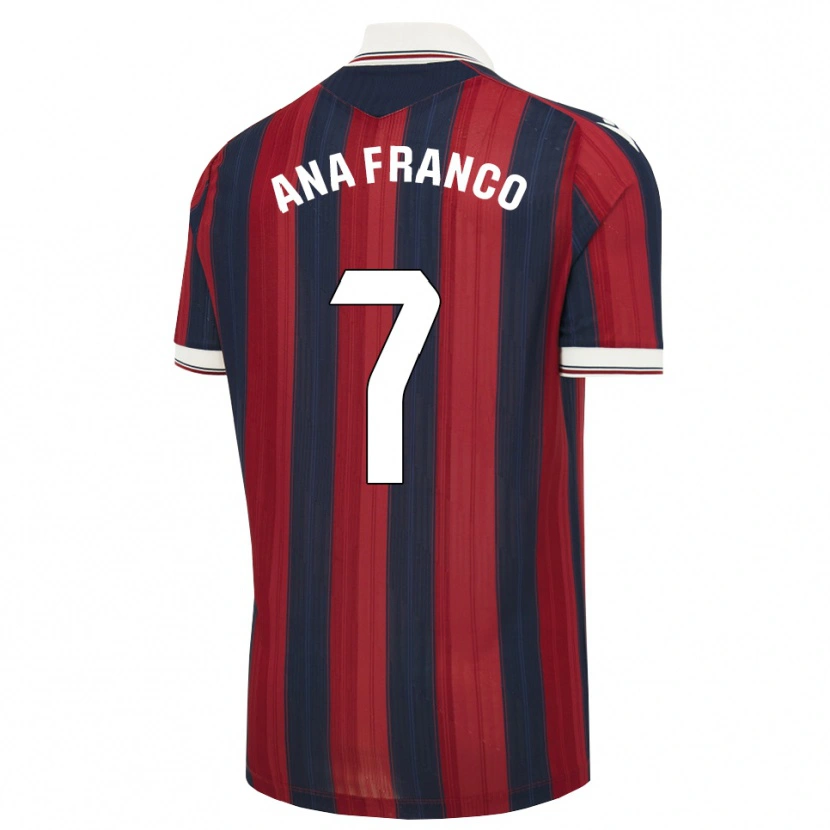 Danxen Bambino Maglia Ana Franco De La Vega #7 Blu Notte Rosso Kit Gara Home 2026/27 Maglietta