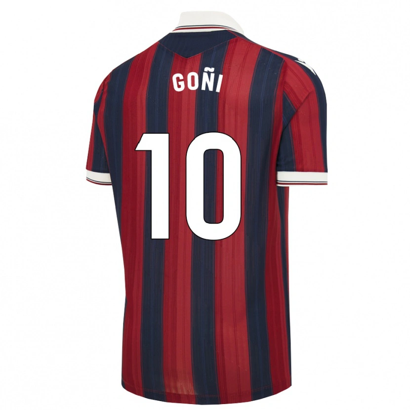 Danxen Bambino Maglia Hugo Goñi #10 Blu Notte Rosso Kit Gara Home 2026/27 Maglietta