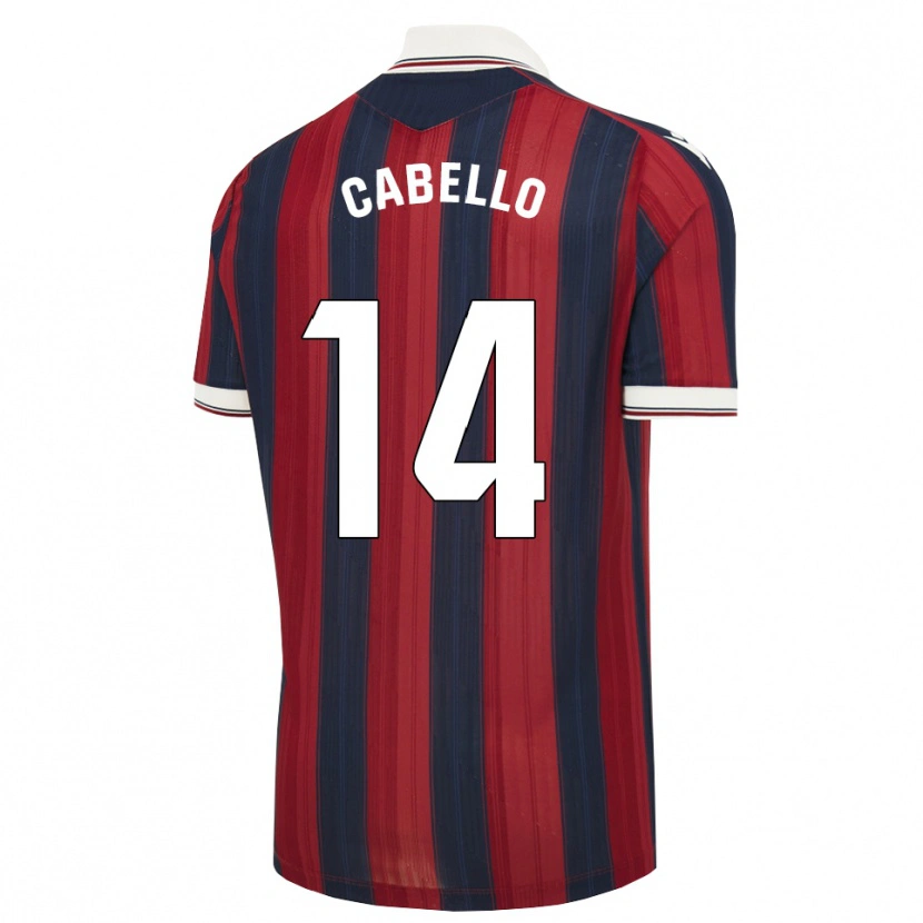 Danxen Bambino Maglia Jorge Cabello #14 Blu Notte Rosso Kit Gara Home 2026/27 Maglietta