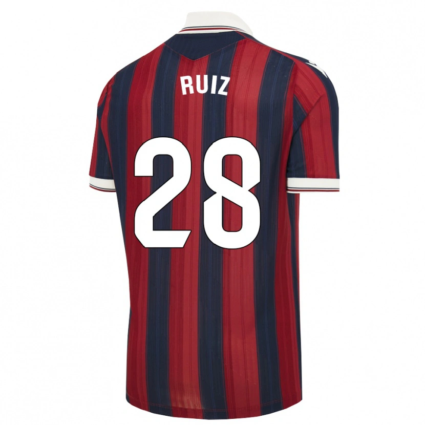 Danxen Bambino Maglia Joan Ruiz #28 Blu Notte Rosso Kit Gara Home 2026/27 Maglietta