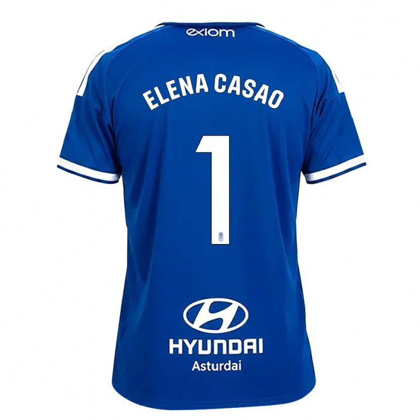 Danxen Bambino Maglia Elena Casao López #1 Blu Medio Bianco Kit Gara Home 2026/27 Maglietta