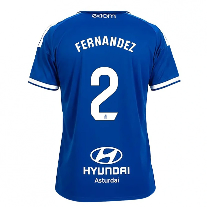 Danxen Bambino Maglia Adrián Fernández #2 Blu Medio Bianco Kit Gara Home 2026/27 Maglietta