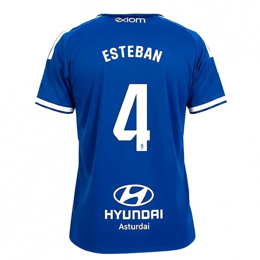 Danxen Bambino Maglia Marco Esteban #4 Blu Medio Bianco Kit Gara Home 2026/27 Maglietta