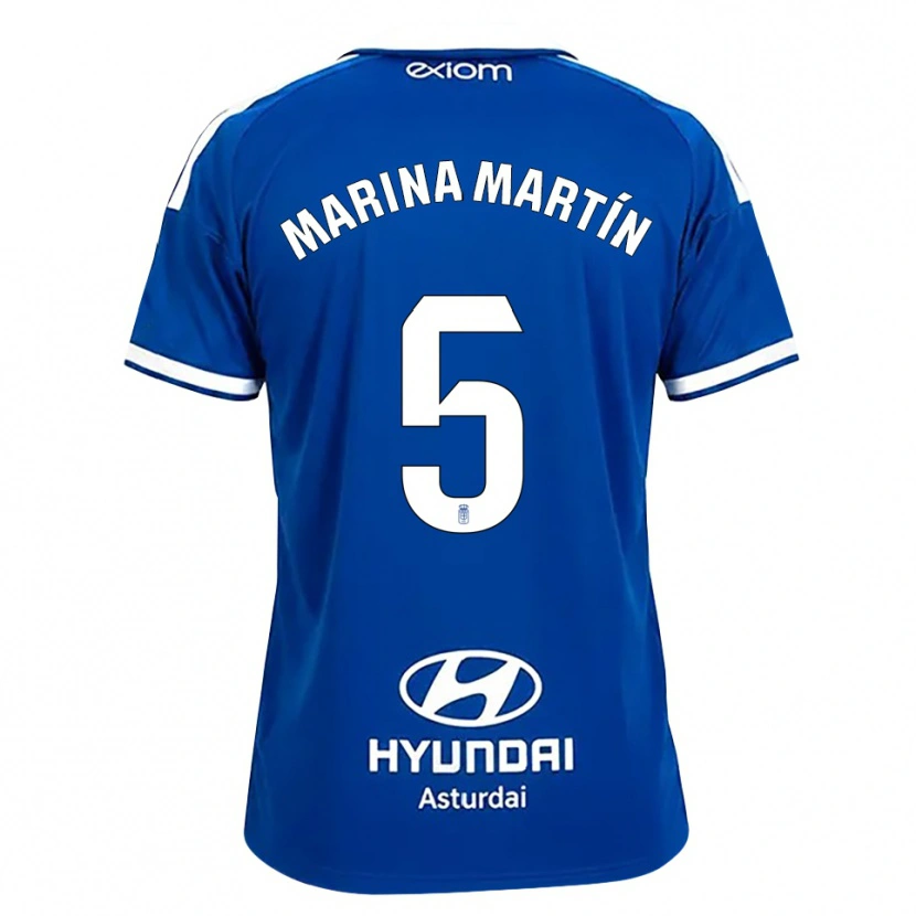 Danxen Bambino Maglia Marina Martín #5 Blu Medio Bianco Kit Gara Home 2026/27 Maglietta