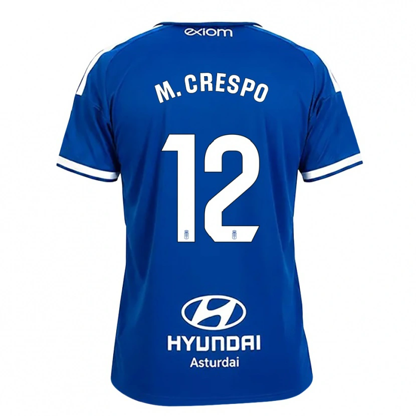 Danxen Bambino Maglia Marina Crespo Iglesias #12 Blu Medio Bianco Kit Gara Home 2026/27 Maglietta