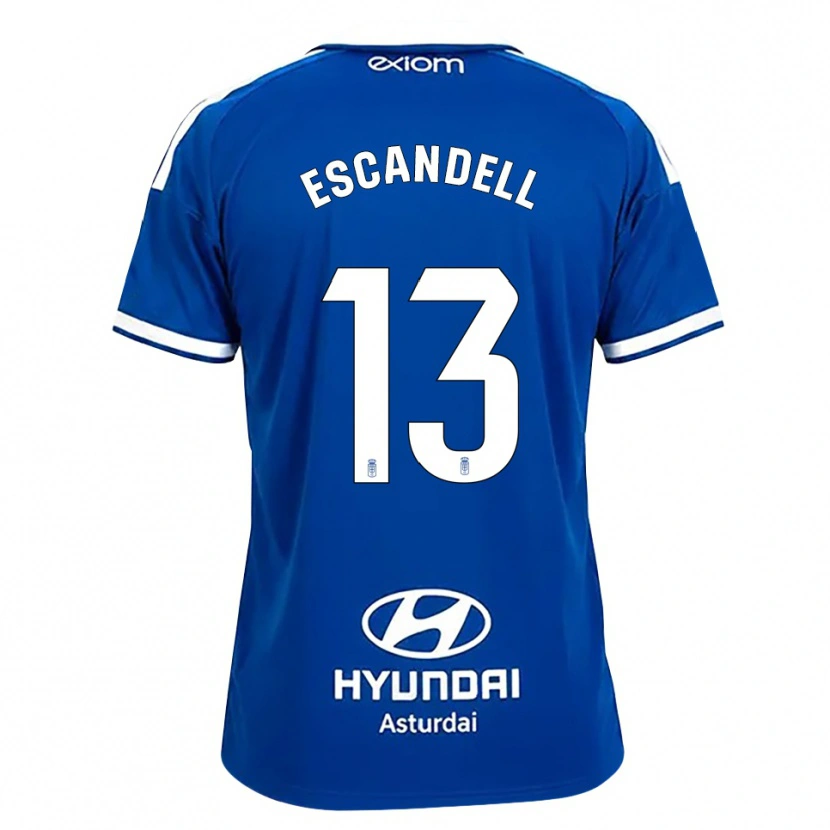 Danxen Bambino Maglia Aarón Escandell #13 Blu Medio Bianco Kit Gara Home 2026/27 Maglietta