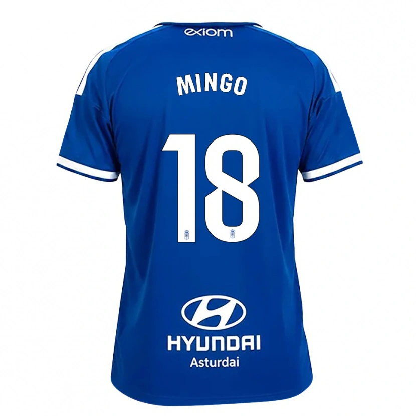 Danxen Bambino Maglia Víctor Mingo #18 Blu Medio Bianco Kit Gara Home 2026/27 Maglietta