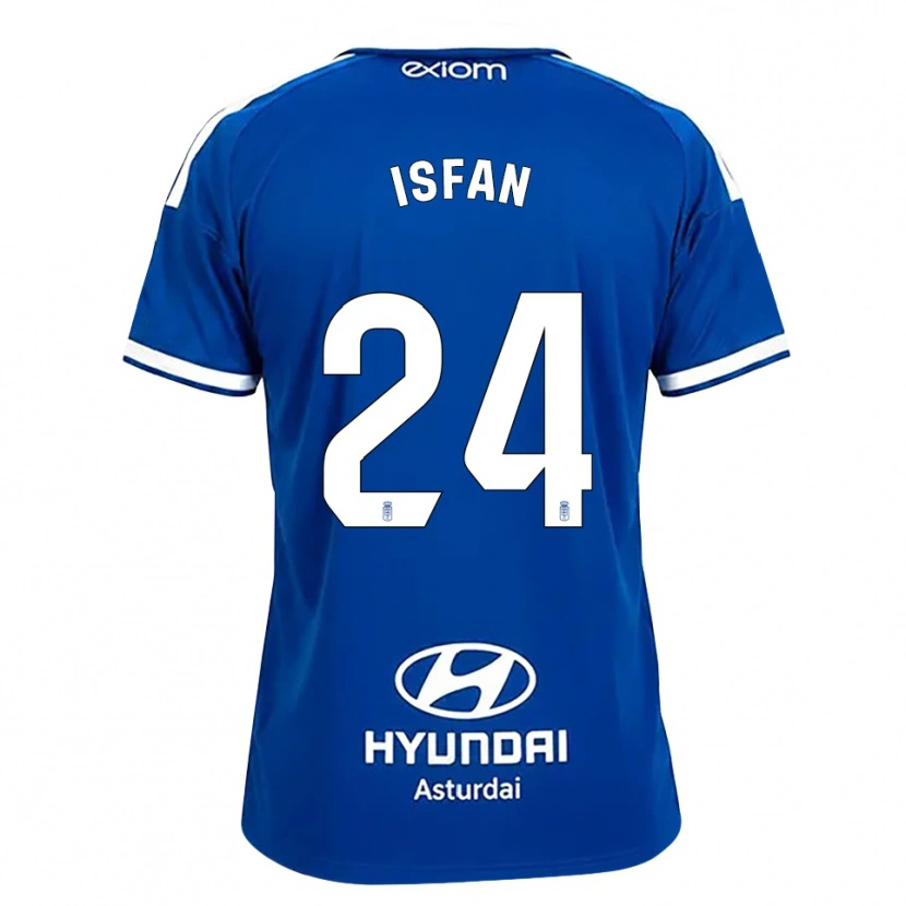 Danxen Bambino Maglia Alexandru Ișfan #24 Blu Medio Bianco Kit Gara Home 2026/27 Maglietta