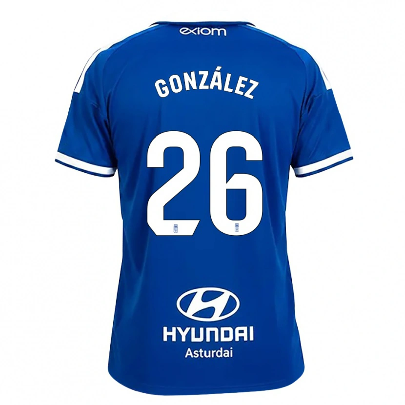 Danxen Bambino Maglia Miguel González #26 Blu Medio Bianco Kit Gara Home 2026/27 Maglietta