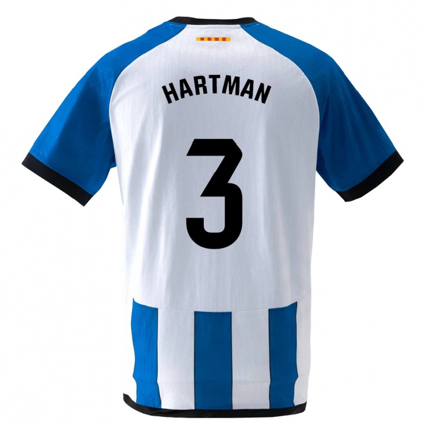 Danxen Bambino Maglia Quilindschy Hartman #3 Blu Reale Bianco Kit Gara Home 2026/27 Maglietta