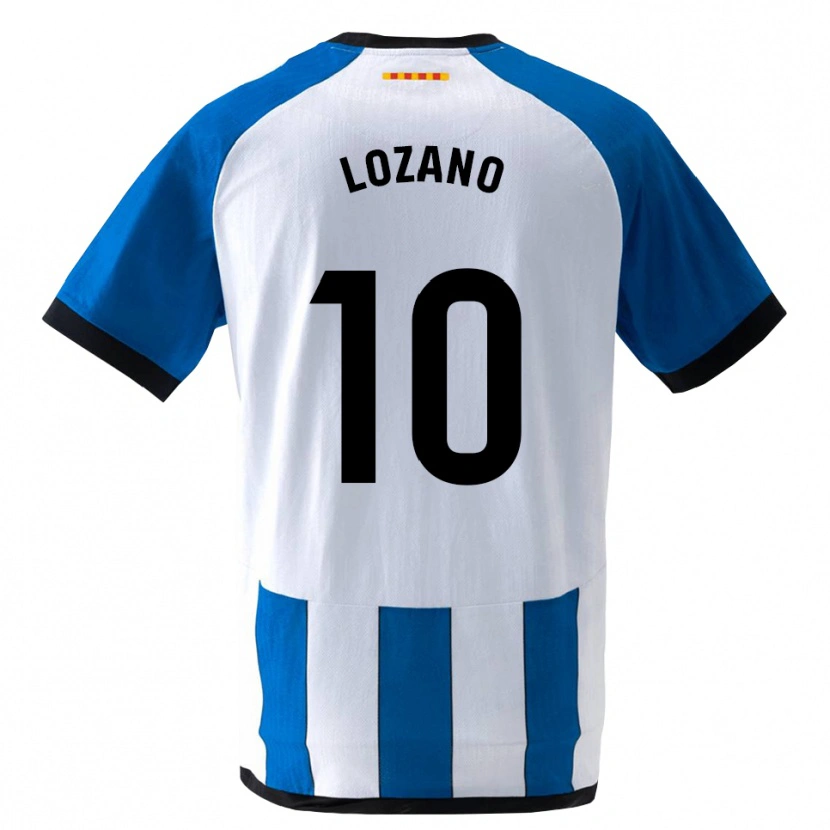 Danxen Bambino Maglia Pol Lozano #10 Blu Reale Bianco Kit Gara Home 2026/27 Maglietta
