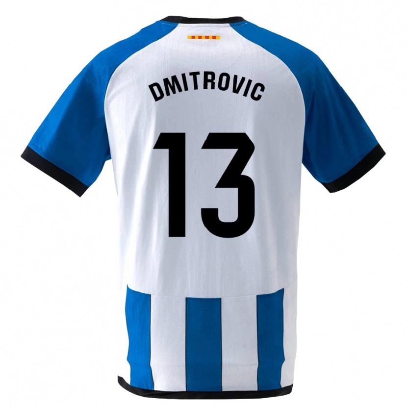 Danxen Bambino Maglia Marko Dmitrovic #13 Blu Reale Bianco Kit Gara Home 2026/27 Maglietta
