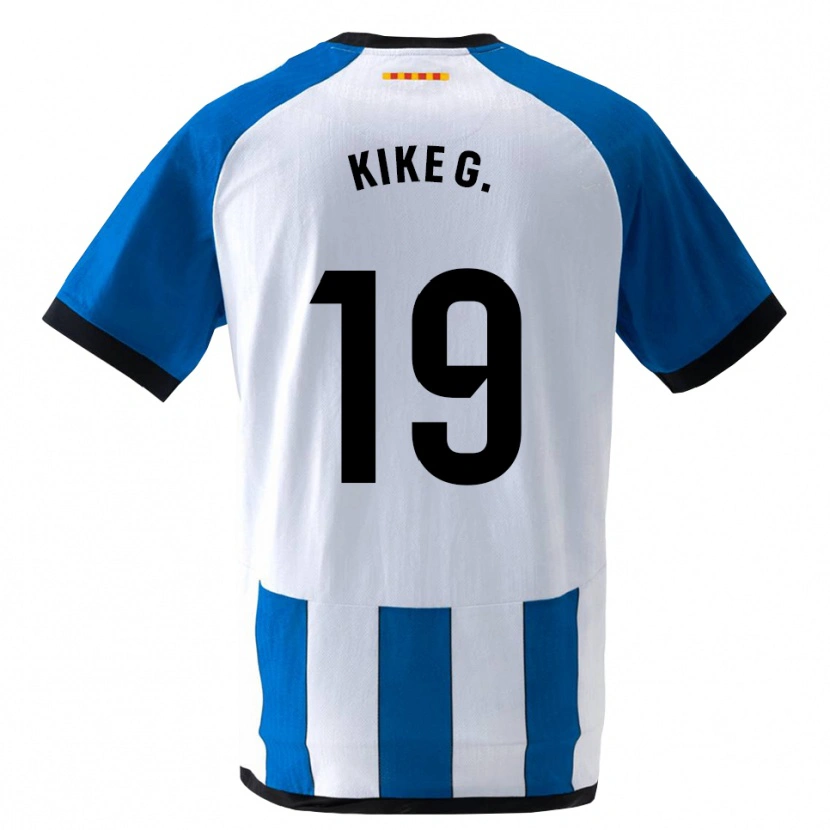 Danxen Bambino Maglia Kike García #19 Blu Reale Bianco Kit Gara Home 2026/27 Maglietta