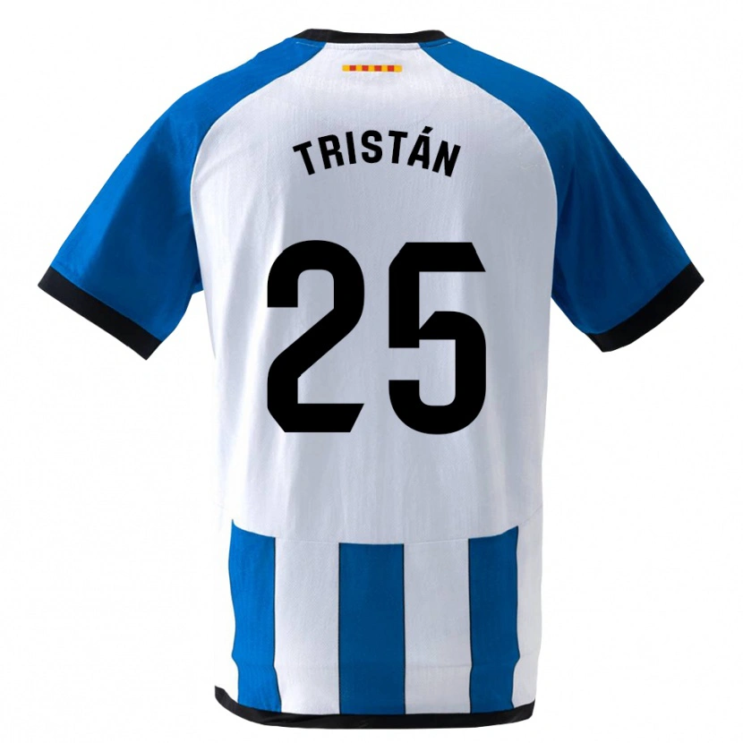 Danxen Bambino Maglia Pol Tristán #25 Blu Reale Bianco Kit Gara Home 2026/27 Maglietta