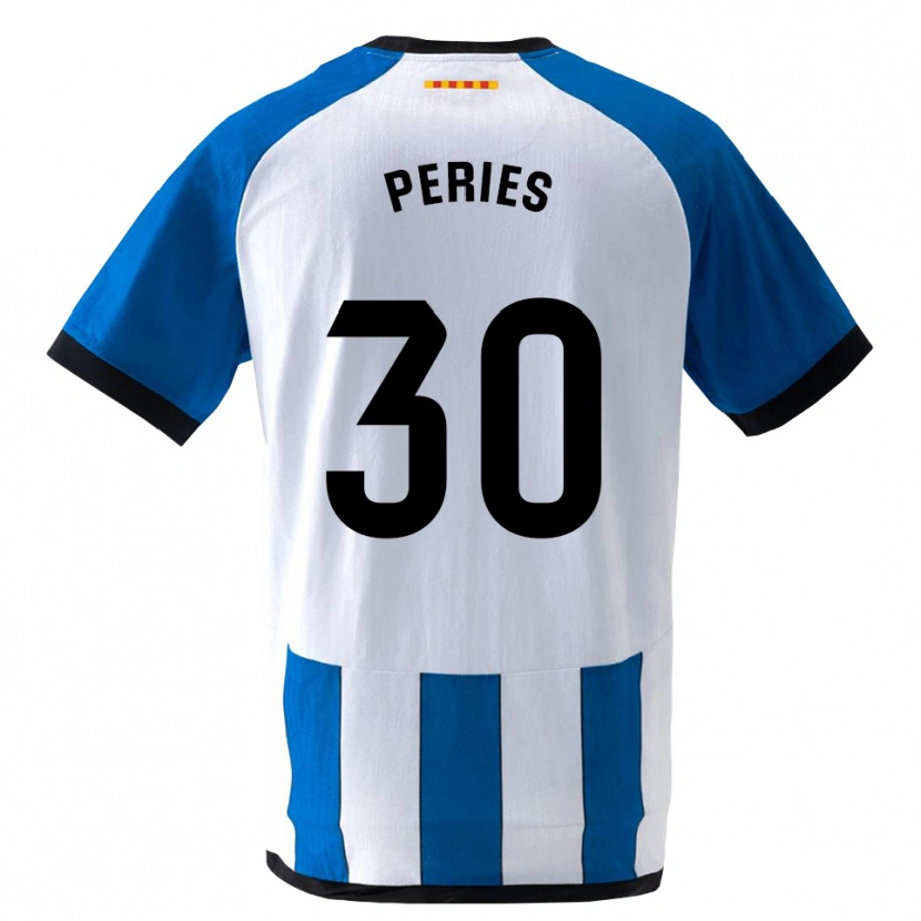Danxen Bambino Maglia Jan Peries #30 Blu Reale Bianco Kit Gara Home 2026/27 Maglietta